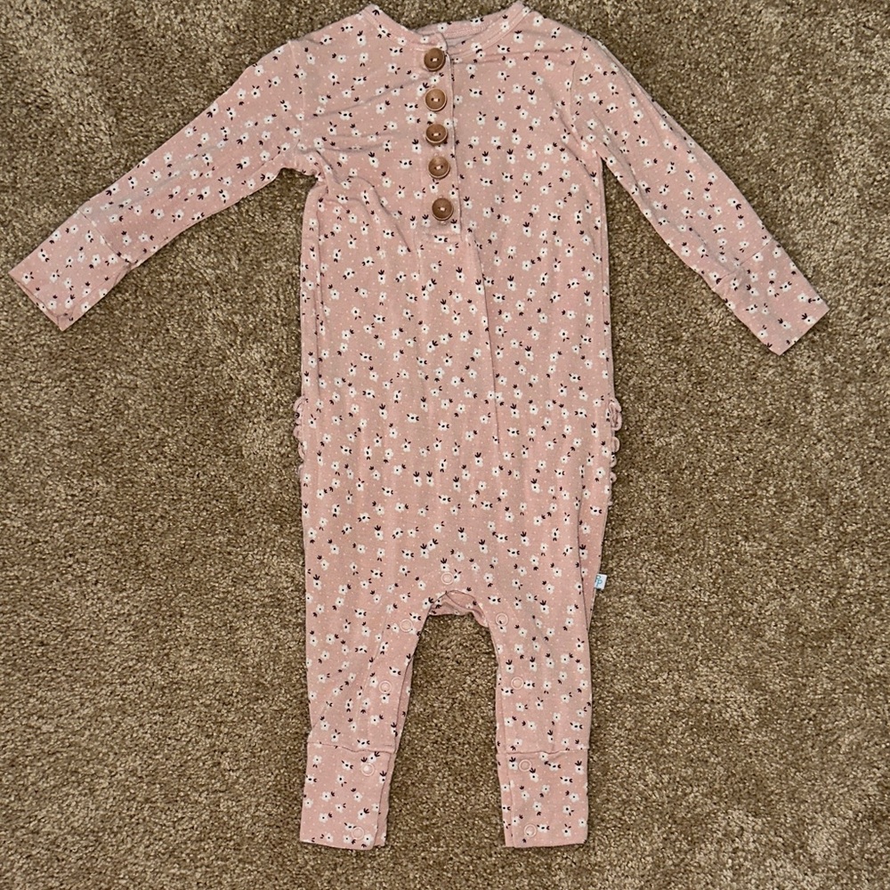 Posh Peanut Blush Floral Baby Outfit